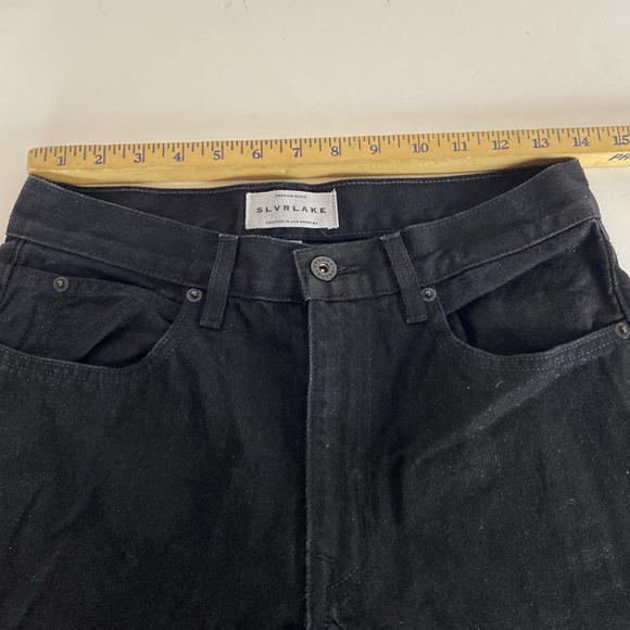 SLVRLAKE Devon Relaxed Straight Jeans Size 26 black - Picture 6 of 13